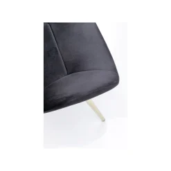 KARE Design Chaise Viva Velours Noir Et Or ^ Chaise
