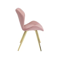KARE Design Chaise Viva Velours Rose Et Or ^ Chaise