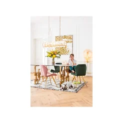 KARE Design Chaise Viva Velours Rose Et Or ^ Chaise