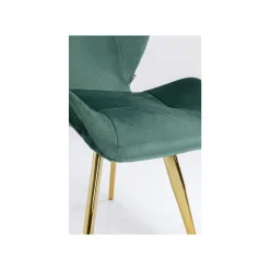 KARE Design Chaise Viva Velours Vert Et Or ^ Chaise