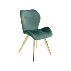 KARE Design Chaise Viva Velours Vert Et Or ^ Chaise