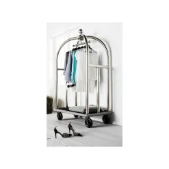 KARE Design Chariot à Bagages VIP Argent ^ Portemanteau|Commode & Chiffonnier