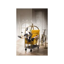 KARE Design Chariot à Bagages VIP Or ^ Portemanteau|Commode & Chiffonnier