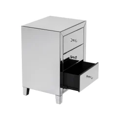 KARE Design Chevet Luxury 3 Tiroirs Argent ^ Table D'Appoint & De Chevet