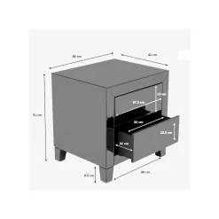 KARE Design Chevet Luxury Push Gris ^ Table D'Appoint & De Chevet