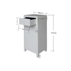 KARE Design Chiffonnier Luxury Push Gris ^ Commode & Chiffonnier