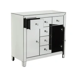 KARE Design Commode Luxury Argent 2 Portes 6 Tiroirs ^ Commode & Chiffonnier