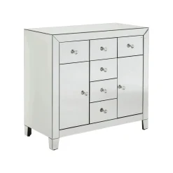 KARE Design Commode Luxury Argent 2 Portes 6 Tiroirs ^ Commode & Chiffonnier
