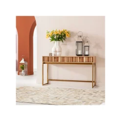 KARE Design Console Concertina Nature 136x40cm ^ Console