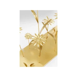 KARE Design Console Fleurs 3D Dorées 100x25cm ^ Console
