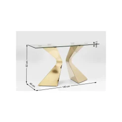 KARE Design Console Gloria 140x45cm Dorée ^ Console