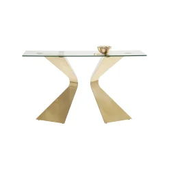KARE Design Console Gloria 140x45cm Dorée ^ Console
