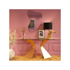 KARE Design Console Gloria 140x45cm Dorée ^ Console