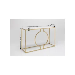 KARE Design Console Miami Loft 120x35cm Blanche Et Dorée ^ Console