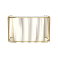 KARE Design Console Wire 142x43cm Dorée ^ Console