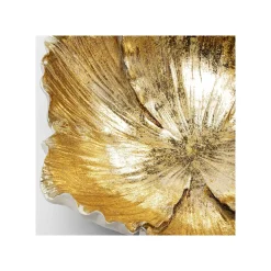 KARE Design Coupe Fleur Dorée Et Blanche 25cm ^ Vaisselle
