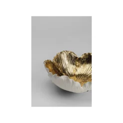 KARE Design Coupe Fleur Dorée Et Blanche 25cm ^ Vaisselle