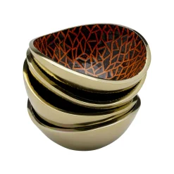 KARE Design Coupes Samba Crackle Set De 4 ^ Vaisselle
