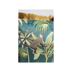 KARE Design Coussin à Franges Jungle Singes ^ Coussin & Plaid