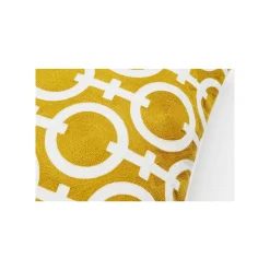 KARE Design Coussin Catena Chain Jaune Et Blanc ^ Coussin & Plaid