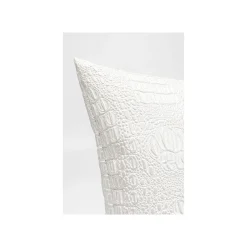 KARE Design Coussin Croco Blanc ^ Coussin & Plaid