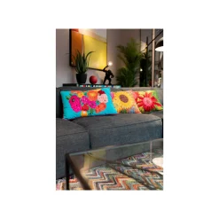 KARE Design Coussin Fiorista Vert ^ Coussin & Plaid