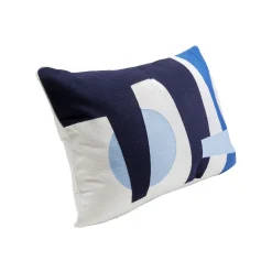 KARE Design Coussin Forma Bleu Et Blanc 60x40cm ^ Coussin & Plaid