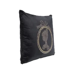 KARE Design Coussin Noir Médaillon Strass ^ Coussin & Plaid
