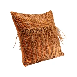 KARE Design Coussin Zoe Orange Franges ^ Coussin & Plaid