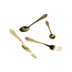 KARE Design Couverts Cucina 16 Pièces Dorés ^ Vaisselle