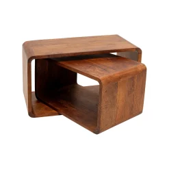 KARE Design Cubes Rectangulaires Authentico Set De 2 ^ Table D'Appoint & De Chevet