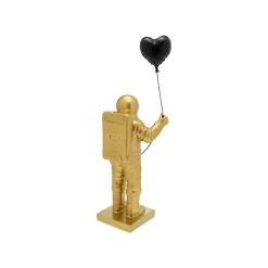KARE Design Déco Astronaute Doré Ballon Coeur Noir ^ Déco