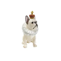 KARE Design Déco Bouledogue Blanc Roi ^ Déco