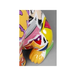 KARE Design Déco Bouledogue Doré Graffiti Lunettes 20cm ^ Déco