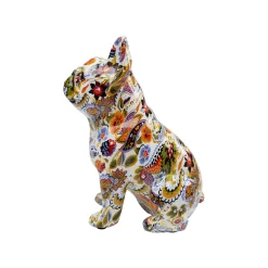 KARE Design Déco Bouledogue Fleurs ^ Déco