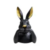KARE Design Déco Buste Lapin Noir 23cm ^ Déco