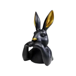 KARE Design Déco Buste Lapin Noir 31cm ^ Déco