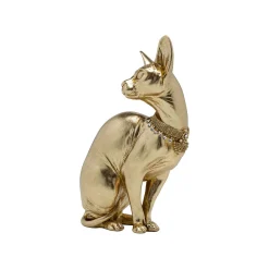 KARE Design Déco Chat Sphynx Assis Doré ^ Déco