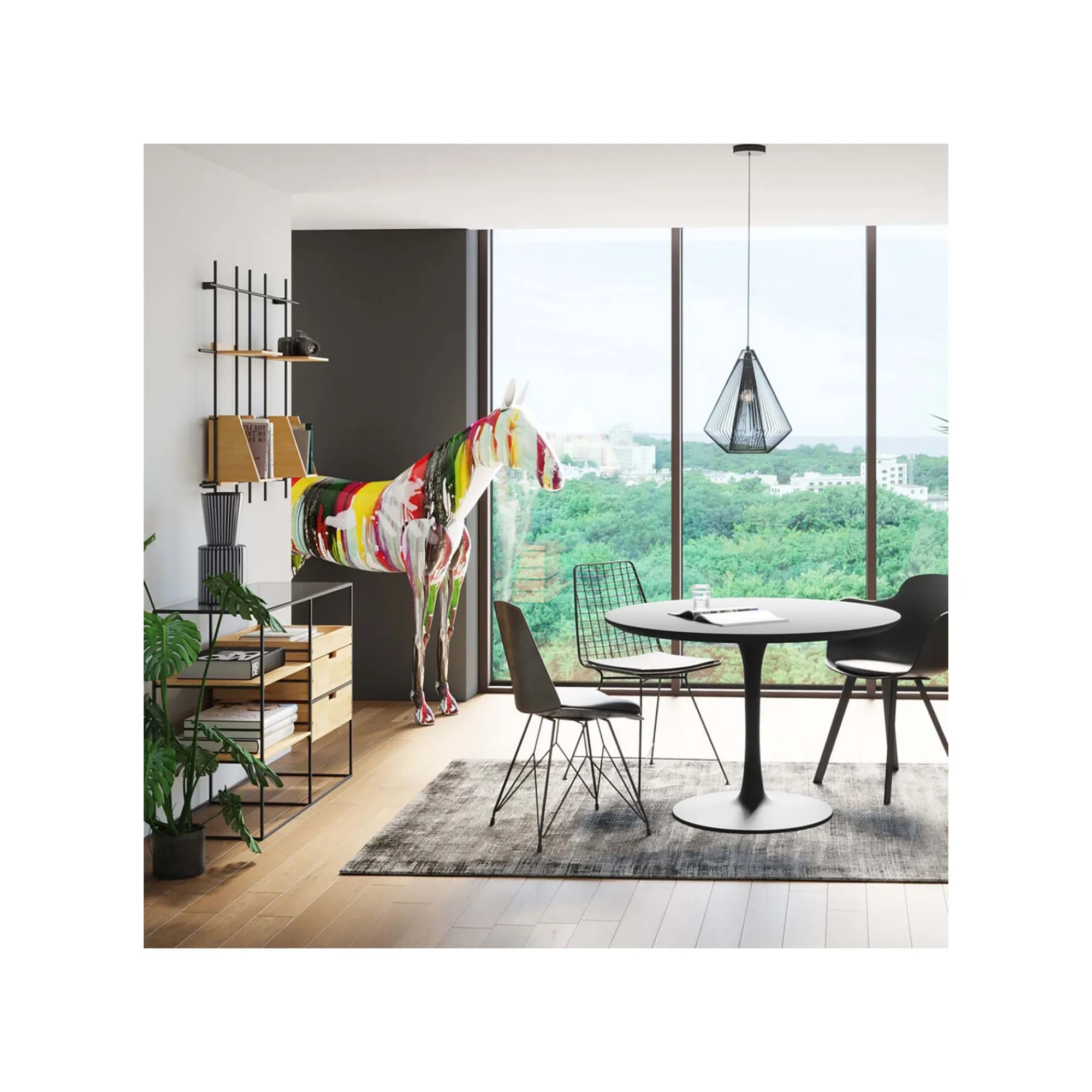 KARE Design Déco Cheval Multicolore XXL ^ Déco