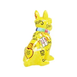 KARE Design Déco Chien Jaune Graffiti XL ^ Déco