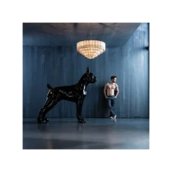 KARE Design Déco Chien Toto XXL Noir ^ Déco
