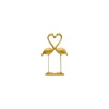 KARE Design Déco Couple Cœur Flamants Dorés 39cm ^ Déco