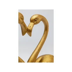KARE Design Déco Couple Cœur Flamants Dorés 39cm ^ Déco