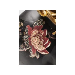 KARE Design Déco Crâne Noir Fleurs ^ Déco