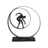 KARE Design Déco Danseur Anneaux Noir 45cm ^ Déco