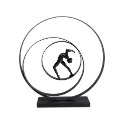 KARE Design Déco Danseuse Anneaux Noir 50cm ^ Déco