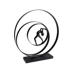 KARE Design Déco Danseuse Anneaux Noir 50cm ^ Déco