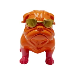 KARE Design Déco Fashion Bouledogue Orange 17cm ^ Déco