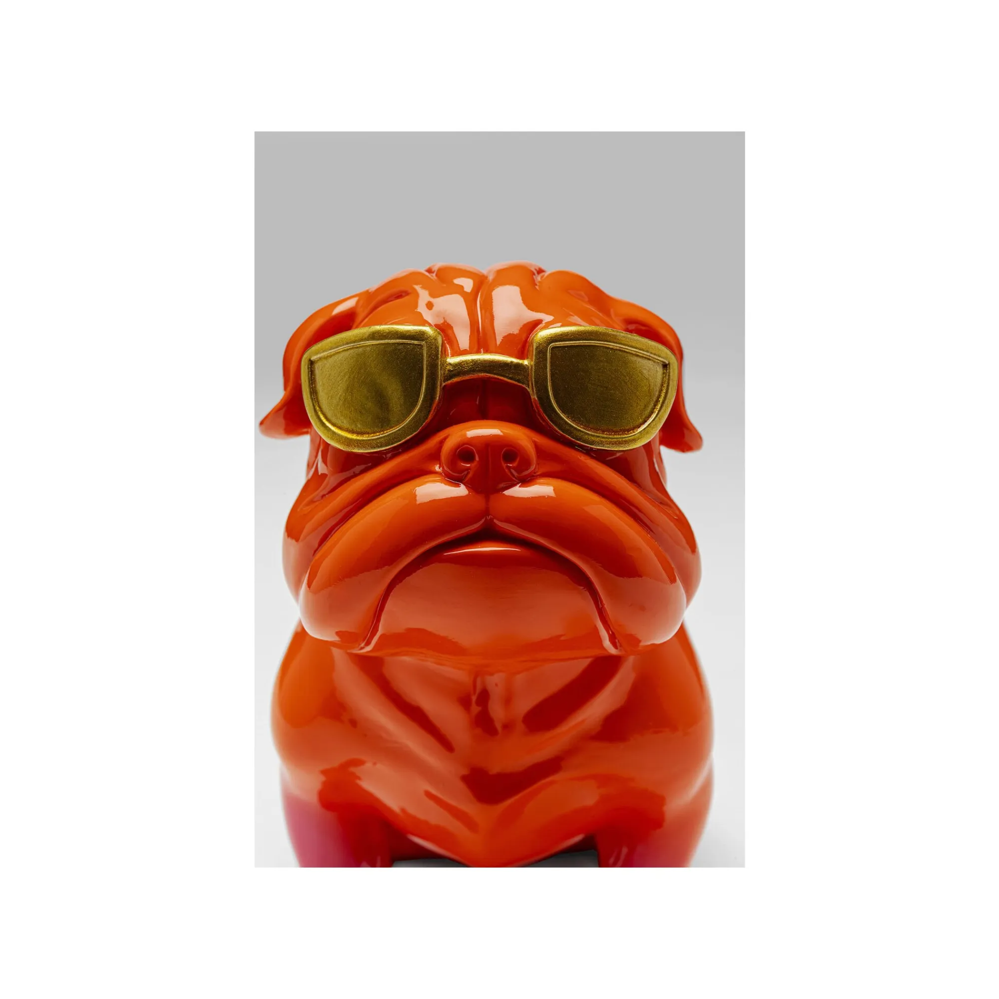 KARE Design Déco Fashion Bouledogue Orange 17cm ^ Déco