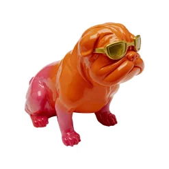 KARE Design Déco Fashion Bouledogue Orange 17cm ^ Déco
